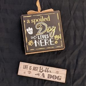 Wooden Dog signs honoring your awesome doggos